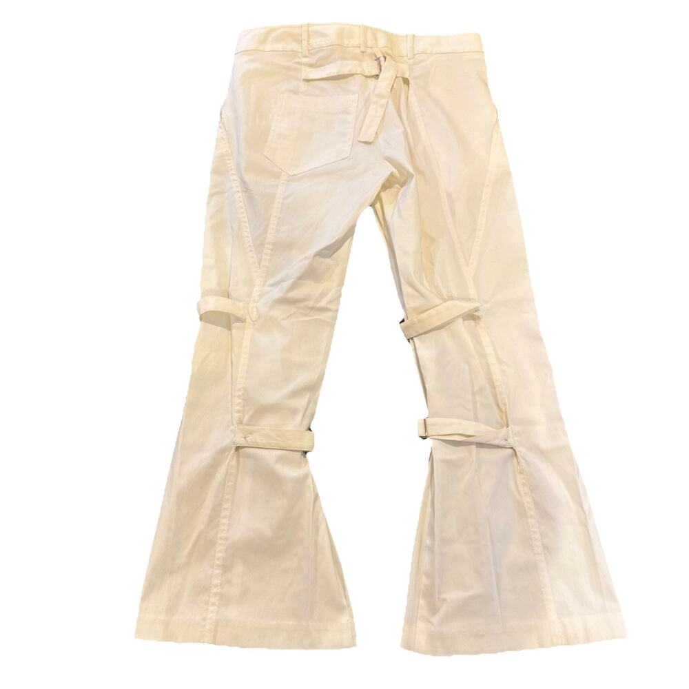 SYMMETRY White High-Rise Trouser Pants Belted Elastic Waist Size 6 - Picture 12 of 16